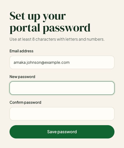 The set-up link is valid for 24 hours. If it has expired, use “Forgot password?” below.